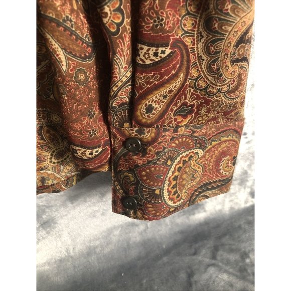 Rafaella Womens Pasel Blouse14 Button Up Blouse Long Sleeve Front Tie - Picture 12 of 13